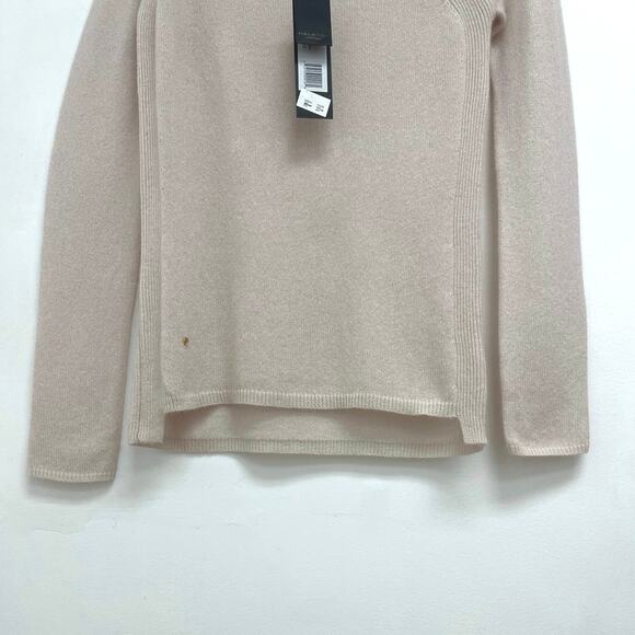 NWT Halston Heritage 100% Cashmere Cowl Neck Luxury Soft Neutral Sweater Medium - Picture 4 of 10